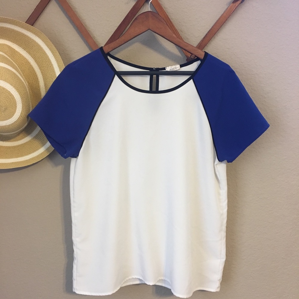 One Clothing Blue and White Top